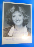 AUTOGRAPHE DE CHARLOTTE DE TURCKHEIM SUR CARTE - Actors & Comedians