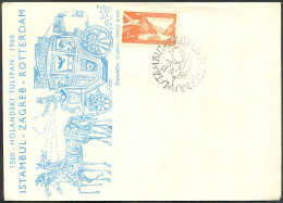 .Yugoslavia, 1960-04-18, Croatia, Zagreb, Istanbul-Rotterdam, Special Postmark & Cover I - Other & Unclassified