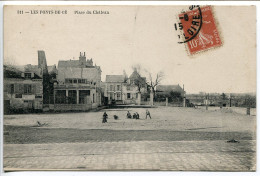 CPA Voyagé 1915 * LES PONTS De CÉ Place Du Château ( Petite Animation Enfants ) - Les Ponts De Ce