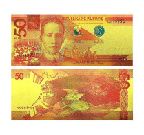 PHILIPPINES : BILLET POLYMER " OR " AVEC COULEURS DU 50 PISO - Philippinen