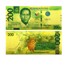 PHILIPPINES : BILLET POLYMER " OR " AVEC COULEURS DU 200 PISO - Philippines