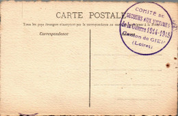 N°3362 W -cachet Comité De Secours Aux Victimes De La Guerre -canton De Gien- - 1. Weltkrieg 1914-1918