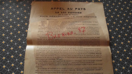 Appel Au Pays, Document  La LOI FAUSSEE, Réhabiliter Le Juif Dreyfus, Diffusé Par Action Française, 1905 - Historical Documents