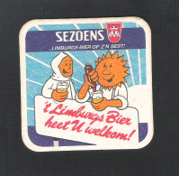 Bierviltjes - Sous-bock - Bierdeckel  SEZOENS 't Limburgs Bier Heet U Welkom  (B 184) - Sous-bocks