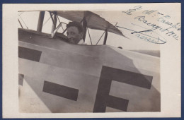 CPA Autographe Signature De Alphonse Poirée Sur Caudron C-60 Aviateur Aviation Carte Photo - Aviatori E Astronauti