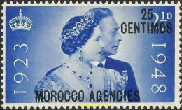 623029 MNH MARRUECOS Agencia Britanica 1948 BODAS DE PLATA - Uffici In Marocco / Tangeri (…-1958)