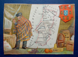 CHROMO.....PORTUGAL....CARTE GEOGRAPHIQUE  ET SES SPECIALITES - Other & Unclassified