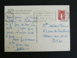 FORT DE FRANCE RP - MARTINIQUE - FLAMME CHEQUES POSTAUX SUR SABINE - FONDS LAHAYE COURSE DE YOLES A VOILES - Maschinenstempel (Werbestempel)