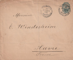 Russie Entier Postal Pour La France 1892 - Postwaardestukken