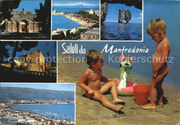 72452523 Manfredonia Kinder Strand Festung  Manfredonia - Sonstige & Ohne Zuordnung