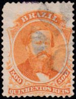 BRAZIL BRASIL 1866 500 REIS (SC 60) USED OFFER! - Usati
