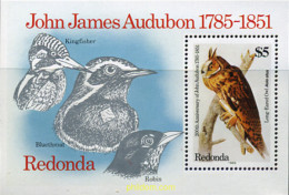 355131 MNH REDONDA 1985 JOHN JAMES AUDUBON 1785-1851 - Altri & Non Classificati