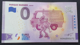 BILLETE 0 Euro Souvenir 0 € ESPAÑA: VEAG 2023-5 PARQUE WARNER MADRID - Scooby Doo - Andere & Zonder Classificatie