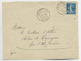 N° 140 LETTRE DAGUIN BORGNE LOMBEZ 13.12.22 GERS - Mechanical Postmarks (Advertisement)