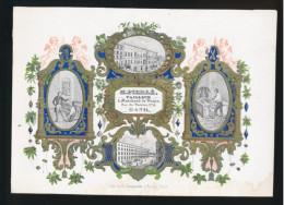 GENT 190 X 135  Mm = H. Pierlé Tailleur & Marchand De Draps Rue Du Théâtre GAND Lith. Jacqmain - Cartes Porcelaine