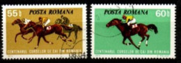 ROUMANIE       -     CHEVAUX   /  HIPPISME    /   COURSES DE TROT         -    Oblitérés. - Horses