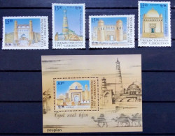 Uzbekistan 1997, 2500 Years Of Silk Roada, MNH S/S And Stamps Set - Ouzbékistan