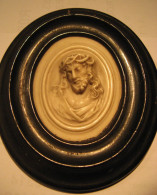 Icone Religieux Tête De Jésus Avec La Couronne D'épines , écume De Mer Sculptée. - Religión & Esoterismo