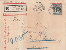 Chili Entier Postal Recommandé Pour L'Allemagne 1906 - Chili