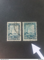 GREECE HELLAS GRECIA 1927 TORRE BIANCA ERROR COLOR NO BLUE COLOR GREEN - Gebraucht