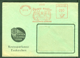 EICHHÖRNCHEN Sqirrel 1952 Deko Roter Freistempel Auf Schmuckbrief Euskirchen Kreissparkasse Ecureuil Scoiattolo - Nager
