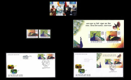 India 2017 India – India - Papua Joint Issue Collection: 2v Set + Miniature Sheet + 2v FDC + MS FDC As Per Scan - Joint Issues