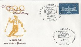 Germany Deutschland 1971 FDC Olympischen Spiele Olympic Games Munchen, Skiing, Canceled In Oelde - 1971-1980