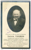 Faire-parts Mortuaire Valère Thomas, Président Fabr. D'Eglise, Né à Fourbechies En 1869, Y Est Décédé En 1936 - Devotion Images