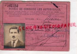 87- LIMOGES- PERMIS CONDUIRE AUTOMOBILE-EMILIEN LICOINE 29 RUE MAS GOULET NE EN 1894-  -1928 - Cars