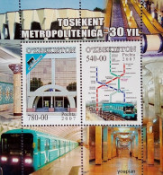 Uzbekistan 2007, 30 Years Metro In Tashkent, MNH S/S - Uzbekistán