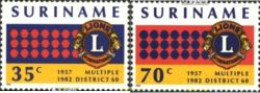 364886 MNH SURINAM 1982 25 ANIVERSARIO DE LIONS CLUB - Suriname