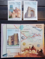 Uzbekistan 2009, Monuments Along The Silk Road, MNH S/S And Stamps Set - Ouzbékistan