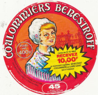 J C O  984  / ETIQUETTE FROMAGE  COULOMMIERS  BENESTROFF    REVEVEZ 10,00 F     FAB EN LORRAINE - Cheese