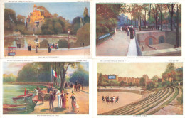 Lot De 50 Cartes Postales CPA Vues De Paris Collection Chocolat Menier Illustration Entre N°1 Et 56 - Lotti, Serie, Collezioni