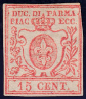 PARMA 1859 15 CENT. VERMIGLIO (Sass. 9) SENZA GOMMA OFFERTA! - Parme