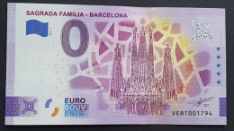 BILLETE 0 Euro Souvenir 0 € ESPAÑA: VEBT 2023-4 SABRADA FAMILIA - BARCELONA - Andere & Zonder Classificatie