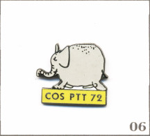 Pin’s PTT Et Télécom - PTT / COS De La Sarthe Avec Eléphant. Est. SP. EGF. T1011-06 - Postwesen