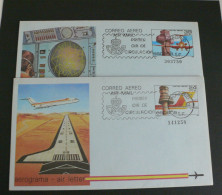 ESPAÑA 1984 - SPD - FDC - AEROGRAMAS - CORREO AVION - FDC