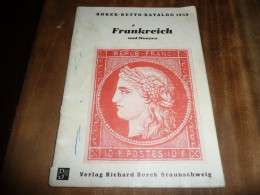 PHILATELIE CATALOGUE DE TIMBRES BOREK NETTO 1959 FRANCE FRANKREICH Und MONACO COTES ET ILLUSTRATIONS EN NOIR ET BLANC - Altri & Non Classificati