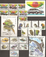 Madagascar 1992/93 - Petit Lot De 7 Séries Complètes° Avec Blocs - Orchidées - Trains - Mollusques - Perroquets - Voitur - Lots & Kiloware (max. 999 Stück)