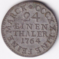 Sachsen / Saxony KM-968 1/24 Thaler 1764 - Petites Monnaies & Autres Subdivisions