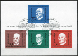 HB Germany / Alemania Occidental  Año 1968  Yvert Nr. 03 Usada  Konrad Adenauer - Gebraucht