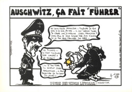 "AUSCHWITZ, CA FAİT ‘FÜHRER " - LARDIE Jihel Tirage 85 Ex. Caricature HITLER Franc-maçonnerie - CPM - Satiriques