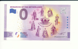 Billet Touristique 0 Euro - MONARCHS OF THE NETHERLANDS - PEAS - 2020-12 -  n° 3913 - Andere & Zonder Classificatie