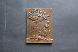 Plaque Bronze 1914 1915 Qu Est Cela? C Est La Nuit.... L'aurore    REIMS Par CHAVALLIAUD - 1914-18