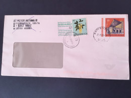 Autriche Lettre  2000 Avec Affranchissement Composé Et Vignette Taxe - Storia Postale