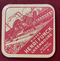 Luxembourg Bieres Henri Funck  . Sous Bock . Bierdeckel . ( +- 9,5 X 9,5  Cm  ) - Sous-bocks