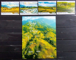 Vietnam 2023, Rice Terraces, MNH S/S And Stamps Set - Vietnam