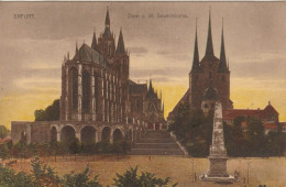 DE571  --  ERFURT  --  DOM UND  ST. SEVERIKIRCHE  --  STEMPEL:  DOM ZU ERFURT   29. JUL. 1917  TURM BESTIEGEN - Erfurt