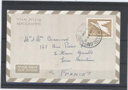 ISRAËL-1965 -AEROGRAMME POUR LA FRANCE -CàD SEDOM-25-6-65 - Brieven En Documenten